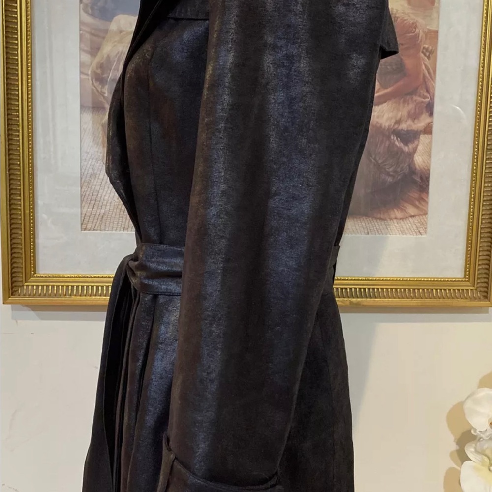 Anne Fontaine Colina Faux Leather Trench Coat View 5